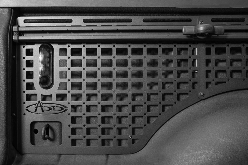 Ram TRX Bed Side Molle Panels - Driver Full Set - Addictive Desert Designs - Molle Pattern - Hammer Black - `21-`23